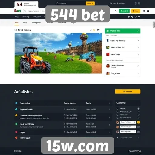 Análise da interface do usuário do site 544 bet